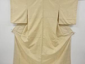 アンティーク　花唐草模様織り出し十日町紬着物